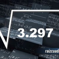 Resultado de la raíz de 3297