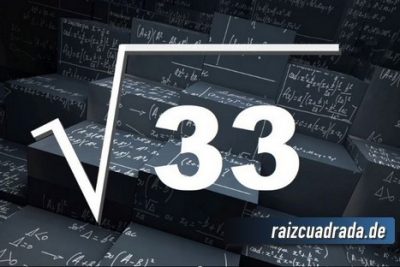 Resultado de la raíz de 33