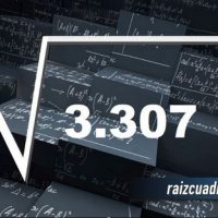 ¿Qué se obtiene al resolver la raíz cuadrada de 3307?
