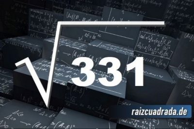 Resultado de la raíz cuadrada de 331