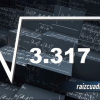 ¿Cuál es el resultado de la raíz de 3317?