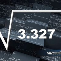 Resultado de la raíz cuadrada de 3327