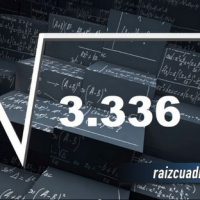 Resultado de la raíz de 3336