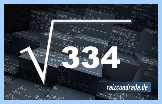 Representación frecuentemente la operación matemática raíz cuadrada de 334