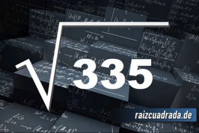 Resultado de la raíz cuadrada de 335