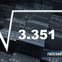 Resultado de la raíz de 3351