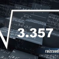 Resultado de la raíz cuadrada de 3357