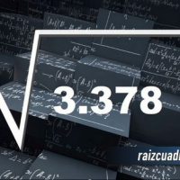 ¿Qué se obtiene al resolver la raíz de 3378?