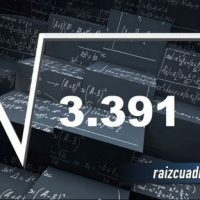 Resultado de la raíz de 3391