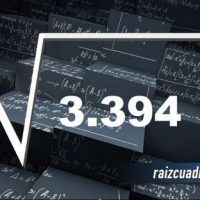 Resultado de la raíz de 3394