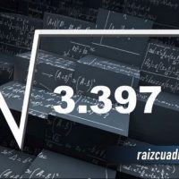 ¿Qué se obtiene al resolver la raíz cuadrada de 3397?