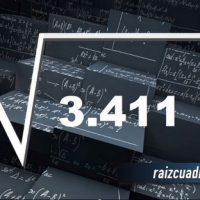 Resultado de la raíz de 3411