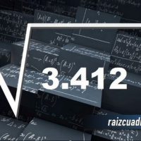 ¿Qué resultado obtenemos al resolver la raíz de 3412?