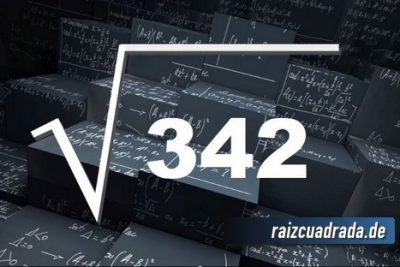 ¿Cuál es el resultado de la raíz de 342?