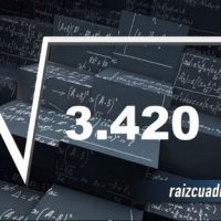 Resultado de la raíz de 3420