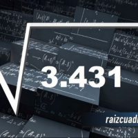 ¿Cuál es la raíz cuadrada de 3431?
