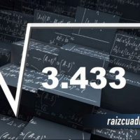 Resultado de la raíz cuadrada de 3433