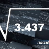 Resultado de la raíz cuadrada de 3437