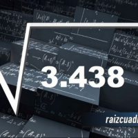 ¿Qué se obtiene al resolver la raíz de 3438?