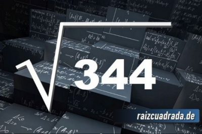 ¿Cuál es la raíz cuadrada de 344?