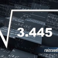 Resultado de la raíz de 3445