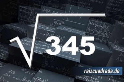Resultado de la raíz cuadrada de 345