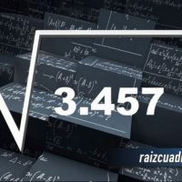 ¿Qué se obtiene al resolver la raíz cuadrada de 3457?