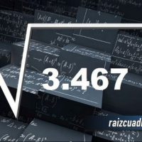 Resultado de la raíz de 3467