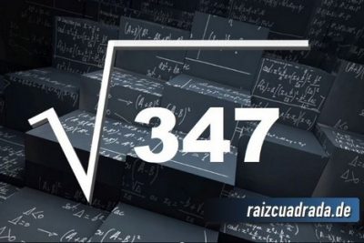 ¿Qué se obtiene al resolver la raíz de 347?
