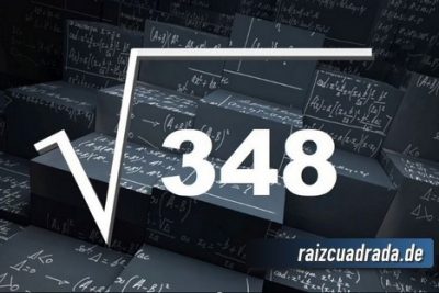 ¿Cuál es la raíz de 348?