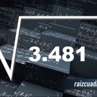 Resultado de la raíz de 3481