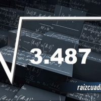 Resultado de la raíz cuadrada de 3487