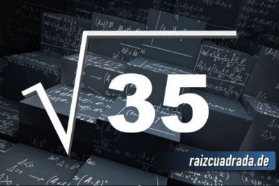 ¿Cuál es el resultado de la raíz de 35?