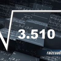 Resultado de la raíz de 3510