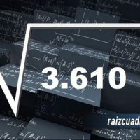 Resultado de la raíz cuadrada de 3610