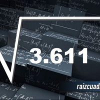 Resultado de la raíz de 3611
