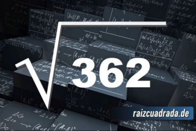 ¿Cuál es la raíz de 362?