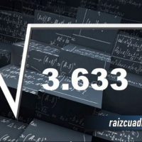 Resultado de la raíz de 3633