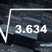 Resultado de la raíz cuadrada de 3634
