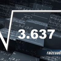 Resultado de la raíz de 3637