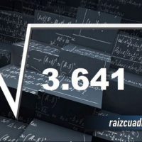 ¿Qué se obtiene al resolver la raíz cuadrada de 3641?