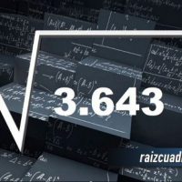 Resultado de la raíz de 3643