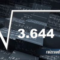 Resultado de la raíz cuadrada de 3644