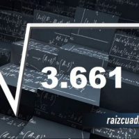 Resultado de la raíz de 3661