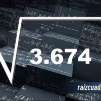 Resultado de la raíz de 3674