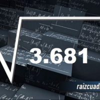 Resultado de la raíz de 3681