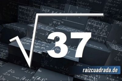 ¿Qué se obtiene al resolver la raíz cuadrada de 37?