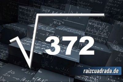 Resultado de la raíz de 372