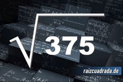 Resultado de la raíz de 375