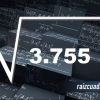 ¿Qué se obtiene al resolver la raíz de 3755?